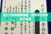台湾淡江大学学子实力大揭秘，学术风采一览无余