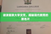 谢泼兹敦大学文凭，开启现代教育革新的新标识