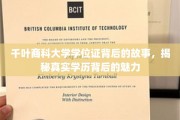 千叶商科大学学位证，探寻学历背后的非凡魅力与传奇故事