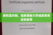 圣约翰传奇，揭开成绩单背后的神秘面纱
