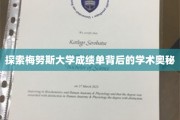 解码梅努斯大学成绩单，揭秘学术成就的秘密通道