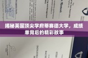 解码蒂赛德大学卓越之光，揭秘成绩单背后的璀璨传奇