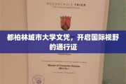 都柏林城市大学文凭，解锁全球视野的钥匙
