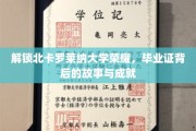 探寻北卡罗莱纳大学辉煌，毕业证书背后的传奇与辉煌成就