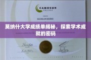 解码莫纳什，揭秘优秀成绩背后的学术秘籍