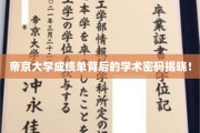 帝京大学成绩单揭秘，解码学术成就的神秘符号