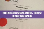 揭开阿伯泰邓迪大学学子辉煌成就背后的学术秘境
