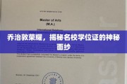 乔治敦传奇,名校学位证的隐秘之光 乔治敦传奇,名校学位证的隐秘之光