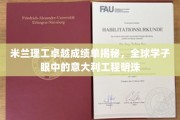 探寻米兰理工的辉煌足迹，国际学子心中的意大利工程之星