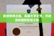 跨越欧洲的学术桥梁，高威大学文凭，引领你的全球职业启航