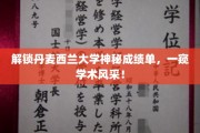 揭秘丹麦西兰大学神秘成绩单，揭秘学术魅力！