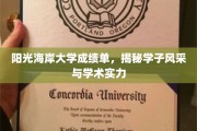 阳光海岸大学学子风采，成绩单背后的学术璀璨之光
