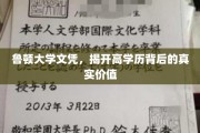 学历光环背后，鲁顿大学文凭透视真实高学历价值