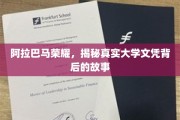 阿拉巴马辉煌，揭秘大学文凭背后的传奇故事