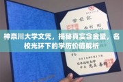 神奈川大学文凭探秘，名校光环下的学历价值深度剖析