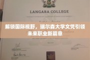 跨越国界，瑞尔森大学文凭助你开启全球职业新纪元