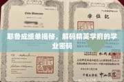 耶鲁学霸养成记，揭秘顶尖学府的学术秘籍