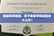 揭秘顶尖学府实力，莫宁赛德学院学子成绩震撼来袭！