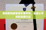 新加坡管理发展学院，解锁国际职场精英之路的密钥
