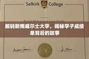 解码精英学府，新南威尔士大学学子成绩单背后的非凡历程