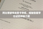 阿比蒂彼特米斯卡学校，学位证背后的非凡奥秘探索