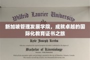 跨越国际视野，新加坡管理发展学院打造精英教育新里程碑