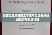 解锁奥塔哥理工学院学位证书，助力梦想起航的璀璨钥匙
