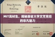 解码MIT精英，探寻麻省大学文凭的独特吸引力