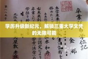 解锁未来职场新门槛，三重文凭成就非凡人生之路