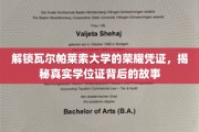 瓦尔帕莱索大学学位证之谜，探寻荣耀背后的真实传奇