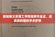 新加坡义安理工学院荣耀证书，助力你翱翔国际学术舞台