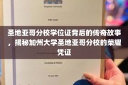 加州大学圣地亚哥分校学位证的荣耀之谜，揭秘荣耀凭证背后的传奇历程