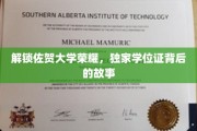 解锁佐贺大学荣耀，独家学位证背后的故事