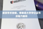 探索蒂赛德荣耀，学位证书背后的学术奥秘