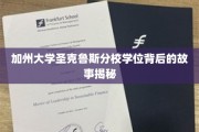 解码圣克鲁斯精英梦，加州大学学位背后的不凡旅程
