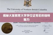 大阪教育大学学位证，探寻其背后的非凡吸引力