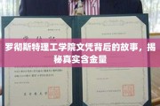 罗彻斯特理工学院文凭，探寻其背后的实力与价值