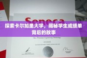 解码卡尔加里大学，揭开成绩单背后的精彩篇章