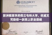 荷兰屯特大学荣耀文凭，开启你的职业飞跃之门