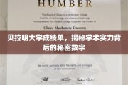 贝拉明大学成绩单解码，揭开学术实力与数字背后的深层秘密