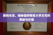 解码东京精英教育，揭秘国际情报大学文凭的非凡魅力