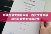 探寻加拿大名校学位证的奥秘，西安大略大学背后的传奇历程