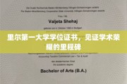 里尔第一大学证书，承载学术辉煌的荣誉里程碑