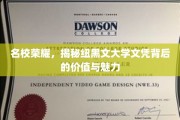 纽黑文之光，探寻耶鲁大学学位的非凡价值与独特魅力