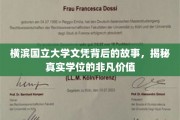 横滨国立大学文凭，探寻学位背后的传奇与价值