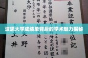 波恩大学成绩单，一窥学术殿堂的秘密魅力