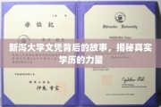 新泻大学文凭，探寻学历背后的真实影响力与传奇故事