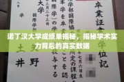 诺丁汉大学揭秘，探究卓越成绩背后的硬核数据