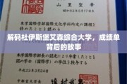 探索杜伊斯堡艾森综合大学，揭开学术成绩背后的精彩篇章