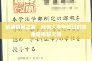 解码麻省精英学府，揭秘学位证背后的职场价值密码